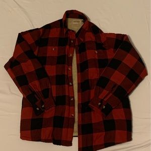 Authentic Wrangler Fleece Button-Down Jacket L